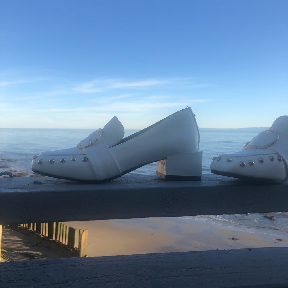 White loafers